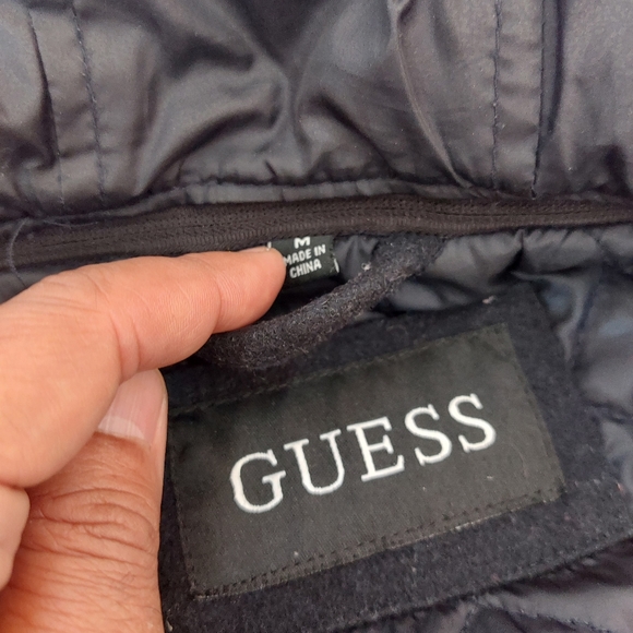 Guess Men's  Wool-Blend Insulated Quilted Coat Jacket Size M - Picture 5 of 10